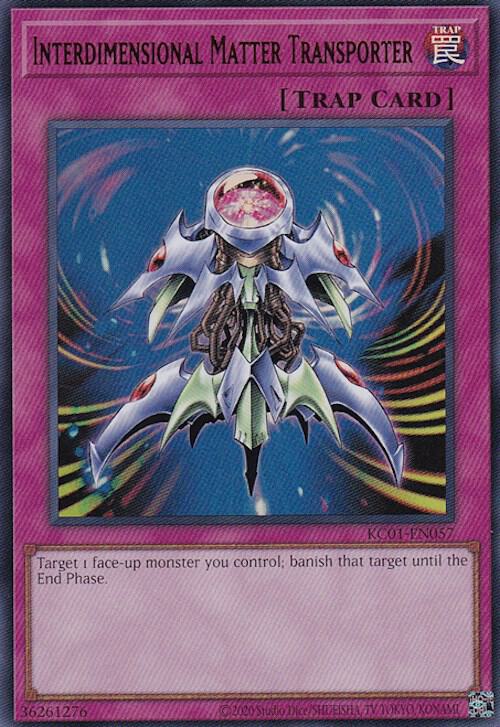 Interdimensional Matter Transporter KC01-EN057 card from 25th Anniversary Ultimate Kaiba Set