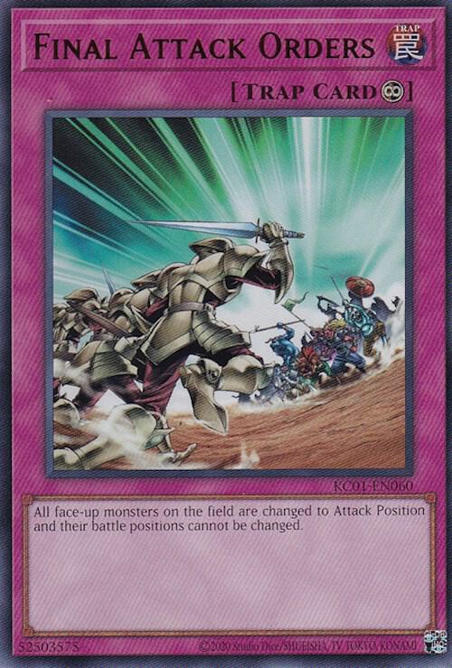 Final Attack Orders KC01-EN060 card from 25th Anniversary Ultimate Kaiba Set