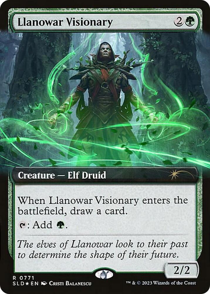 Llanowar Visionary (Extended Art) 771 card from Secret Lair Drop Series