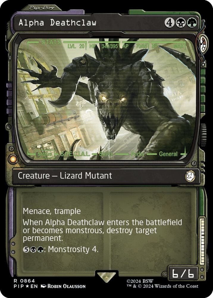 Alpha Deathclaw (Showcase) (Surge Foil) 864 card from Universes Beyond: Fallout