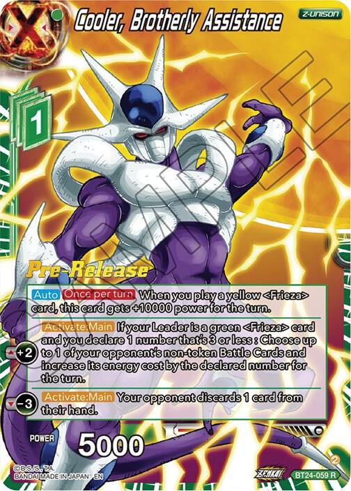Cooler, Brotherly Assistance BT24-059 card from Beyond Generations Pre-Release Cards