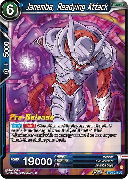 Janemba, Readying Attack BT24-031 card from Beyond Generations Pre-Release Cards