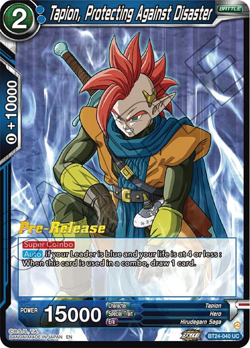 Tapion, Protecting Against Disaster BT24-040 card from Beyond Generations Pre-Release Cards