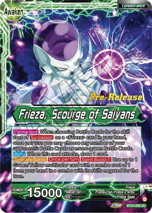 Frieza // Frieza, Scourge of Saiyans BT24-056 card from Beyond Generations Pre-Release Cards