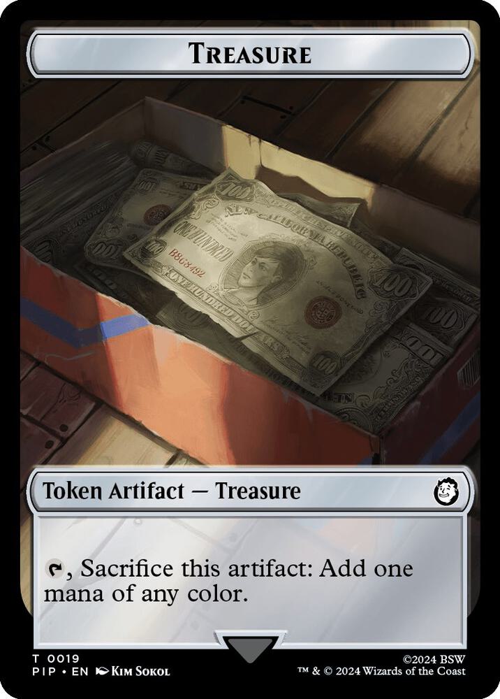 Treasure (0019) // Alien Double-Sided Token 19 // 6 card from Universes Beyond: Fallout
