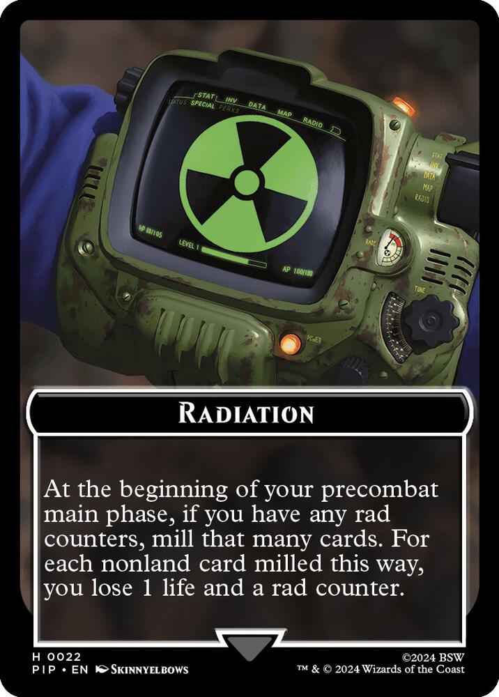 Radiation // Clue Double-Sided Token 22 // 11 card from Universes Beyond: Fallout