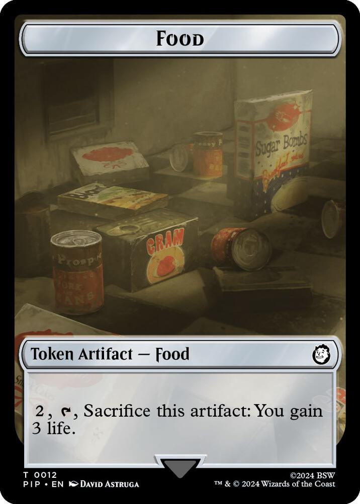 Food (0012) // Clue Double-Sided Token 12 // 11 card from Universes Beyond: Fallout