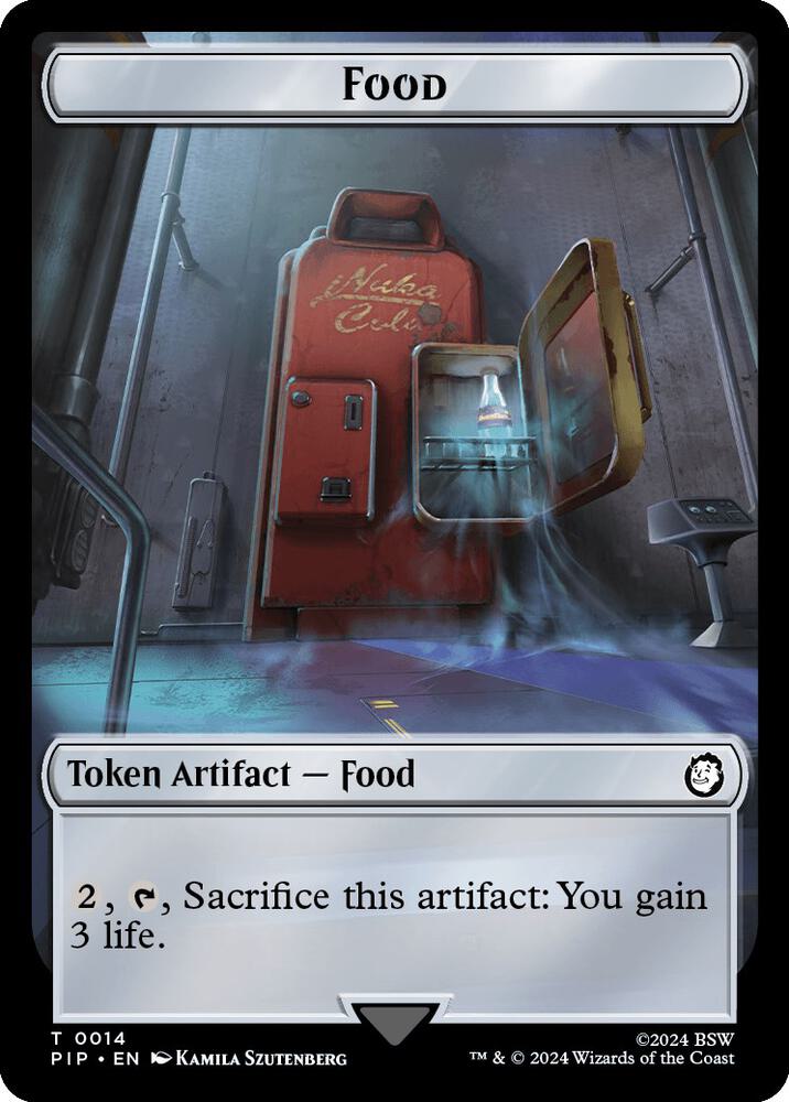 Food (0014) // Alien Double-Sided Token 14 // 6 card from Universes Beyond: Fallout