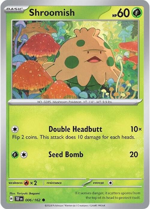 Shroomish 006/162 card from SV05: Temporal Forces