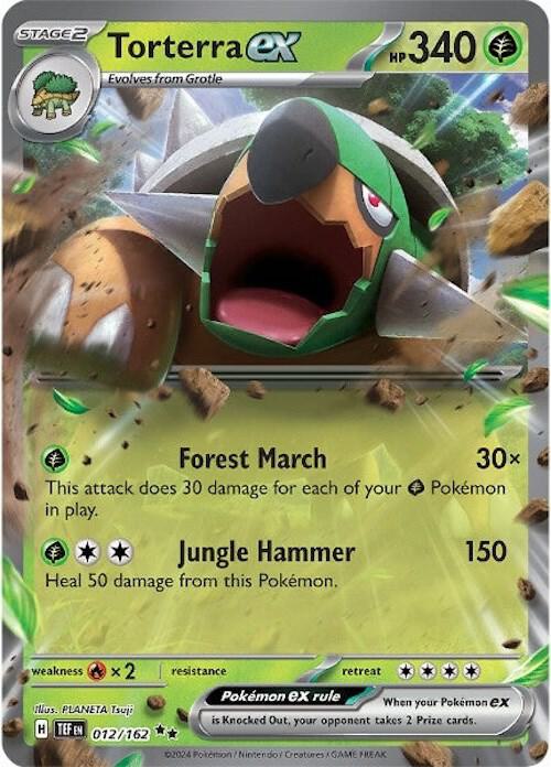 Torterra ex 012/162 card from SV05: Temporal Forces
