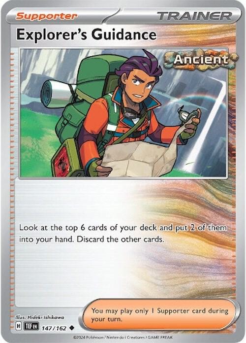 Explorer's Guidance 147/162 card from SV05: Temporal Forces