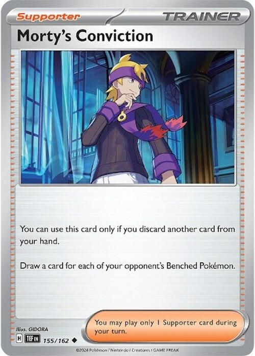 Morty's Conviction 155/162 card from SV05: Temporal Forces