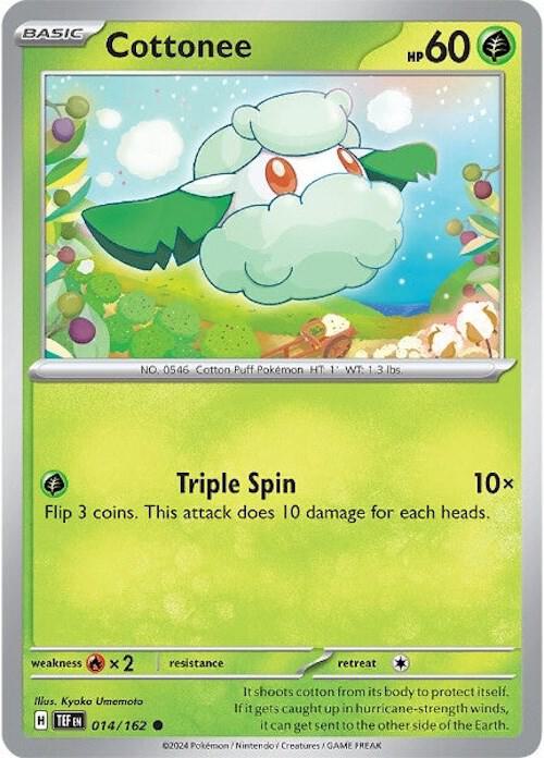 Cottonee 014/162 card from SV05: Temporal Forces