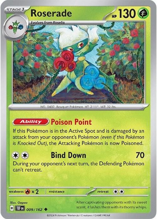 Roserade 009/162 card from SV05: Temporal Forces