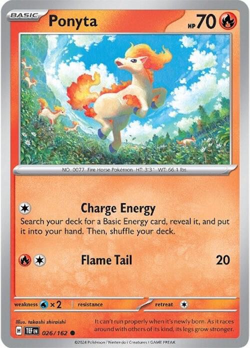 Ponyta 026/162 card from SV05: Temporal Forces