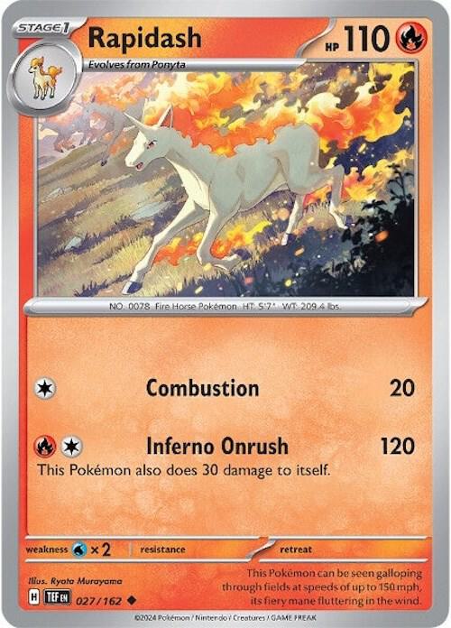 Rapidash 027/162 card from SV05: Temporal Forces