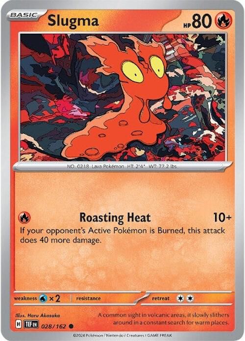 Slugma 028/162 card from SV05: Temporal Forces