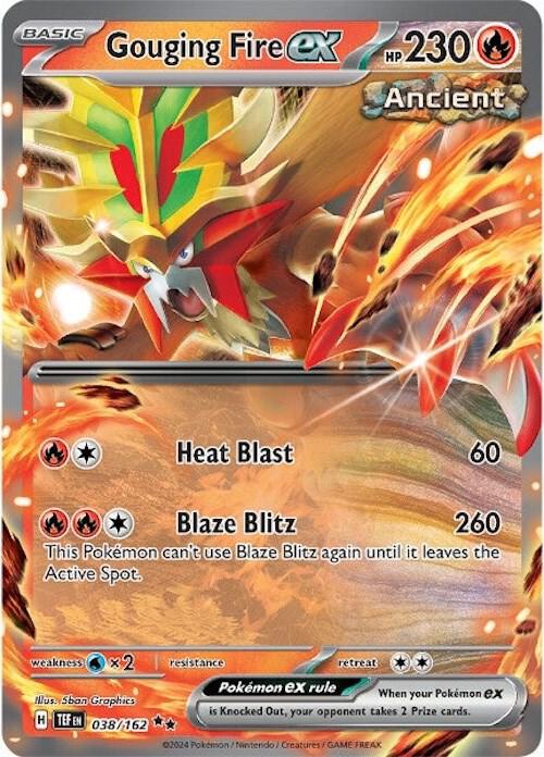 Gouging Fire ex 038/162 card from SV05: Temporal Forces