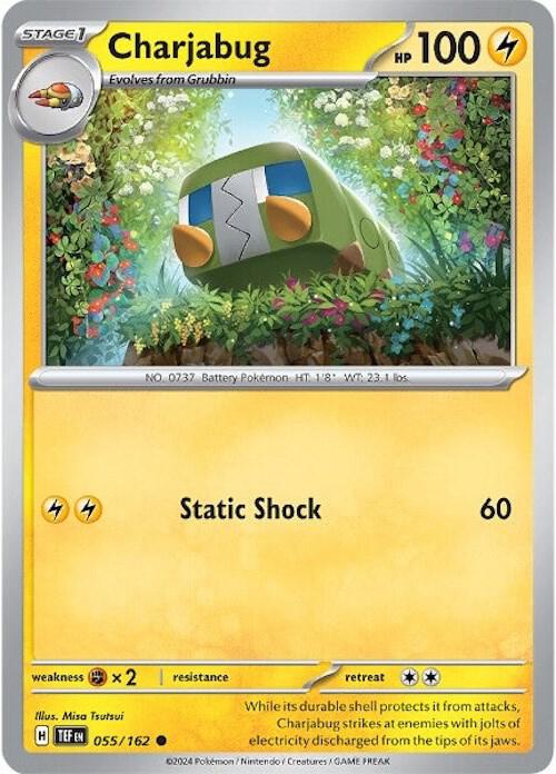 Charjabug 055/162 card from SV05: Temporal Forces