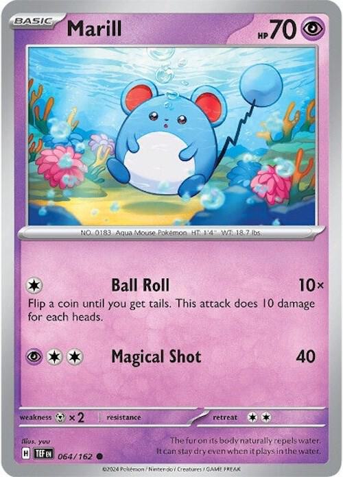 Marill 064/162 card from SV05: Temporal Forces