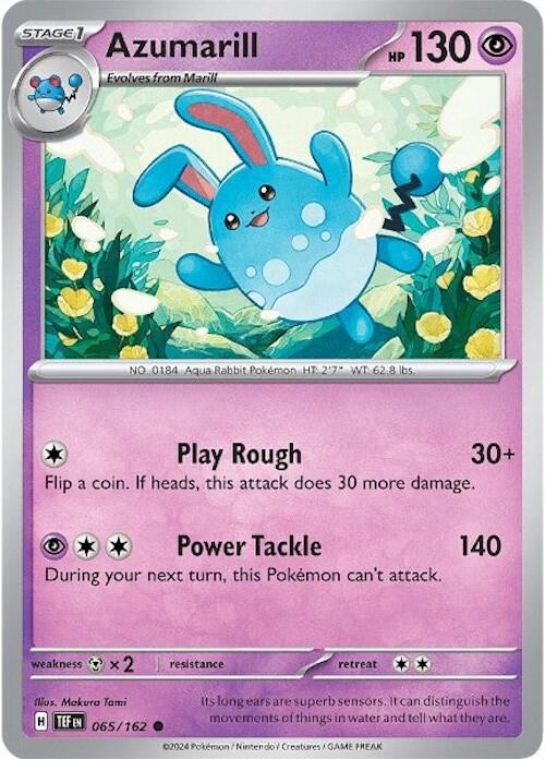 Azumarill 065/162 card from SV05: Temporal Forces