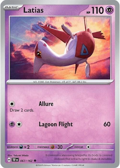 Latias 067/162 card from SV05: Temporal Forces
