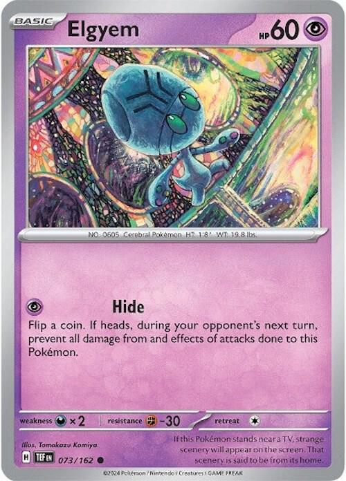 Elgyem 073/162 card from SV05: Temporal Forces