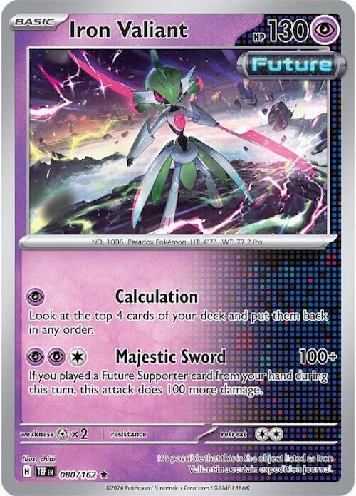 Iron Valiant 080/162 card from SV05: Temporal Forces