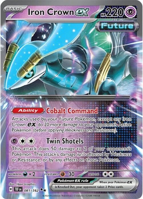 Iron Crown ex 081/162 card from SV05: Temporal Forces