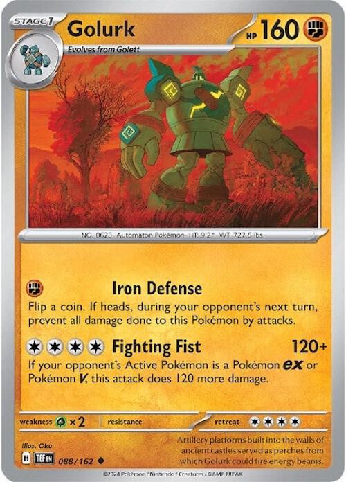 Golurk 088/162 card from SV05: Temporal Forces