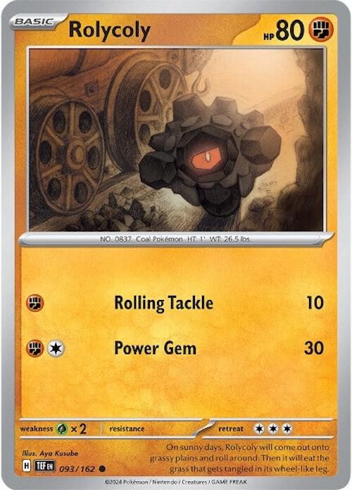 Rolycoly 093/162 card from SV05: Temporal Forces