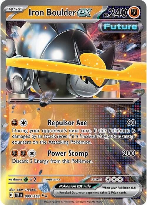 Iron Boulder ex 099/162 card from SV05: Temporal Forces