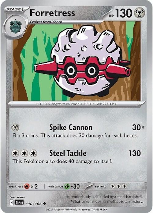 Forretress 110/162 card from SV05: Temporal Forces