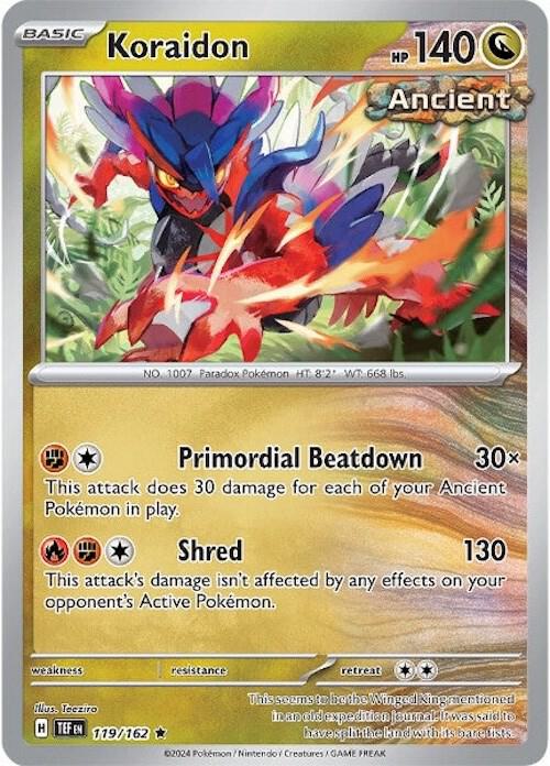 Koraidon 119/162 card from SV05: Temporal Forces