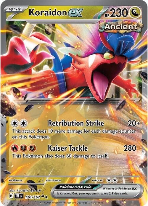 Koraidon ex 120/162 card from SV05: Temporal Forces