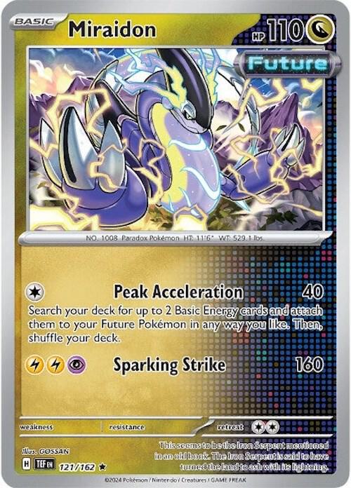 Miraidon 121/162 card from SV05: Temporal Forces