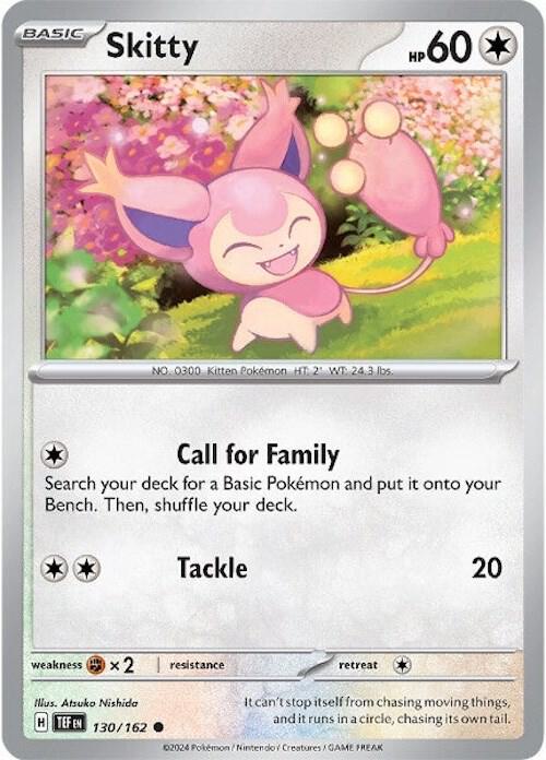 Skitty 130/162 card from SV05: Temporal Forces