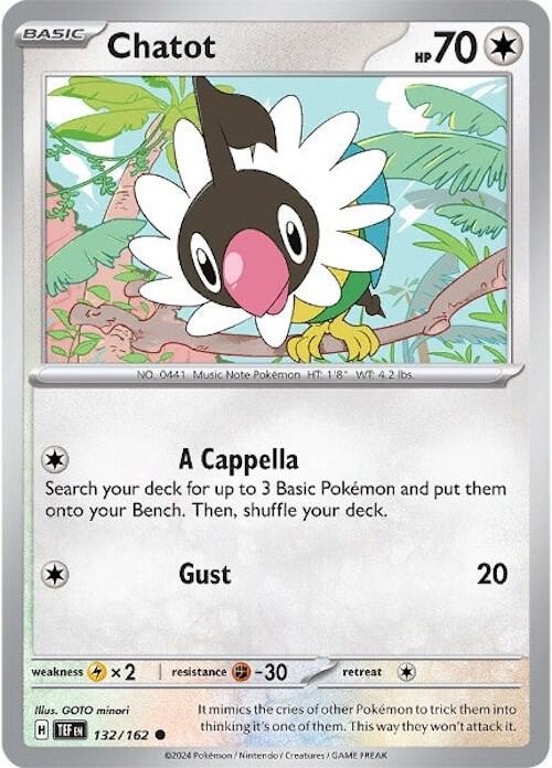 Chatot 132/162 card from SV05: Temporal Forces