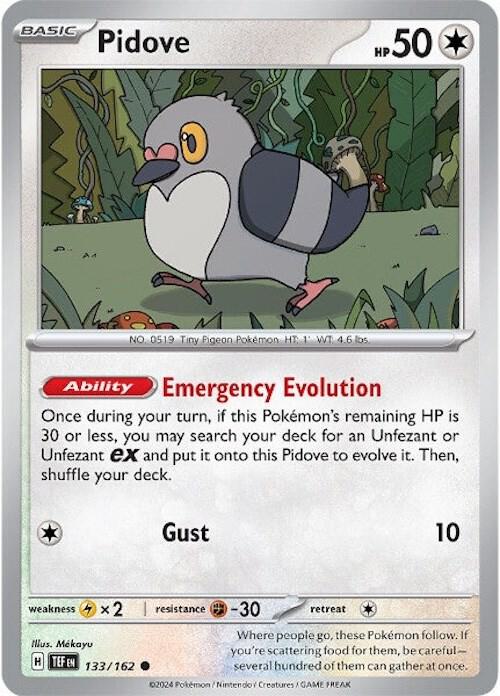 Pidove 133/162 card from SV05: Temporal Forces