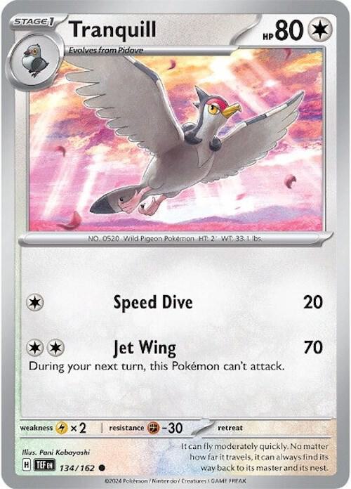 Tranquill 134/162 card from SV05: Temporal Forces