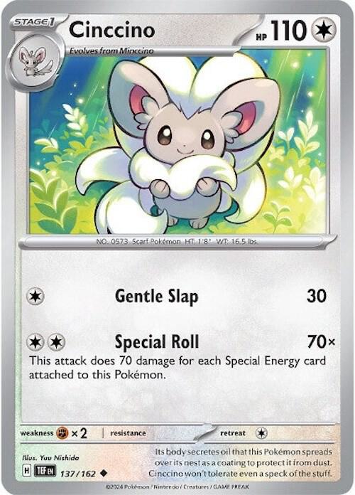 Cinccino 137/162 card from SV05: Temporal Forces