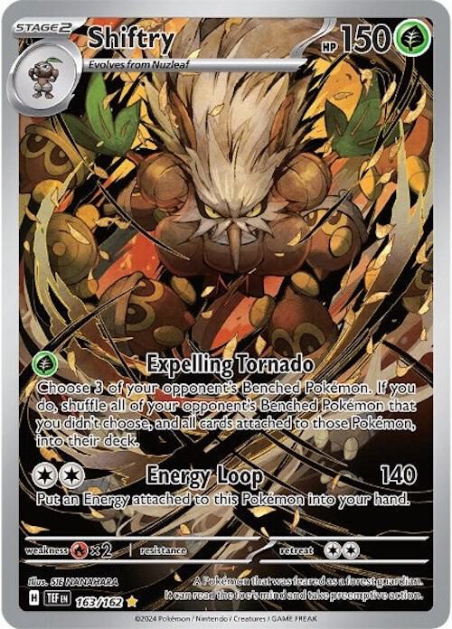 Shiftry 163/162 card from SV05: Temporal Forces