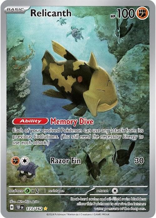Relicanth 173/162 card from SV05: Temporal Forces