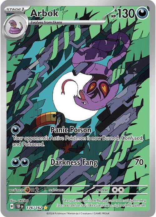Arbok 176/162 card from SV05: Temporal Forces