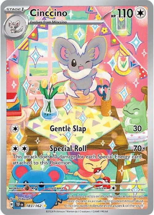 Cinccino 183/162 card from SV05: Temporal Forces