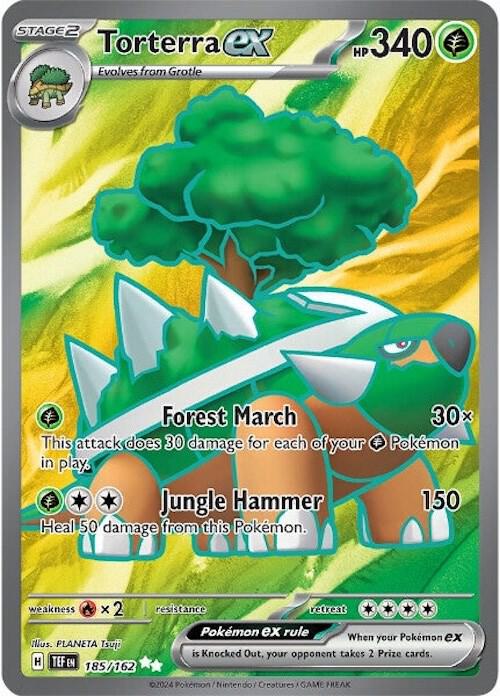 Torterra ex 185/162 card from SV05: Temporal Forces