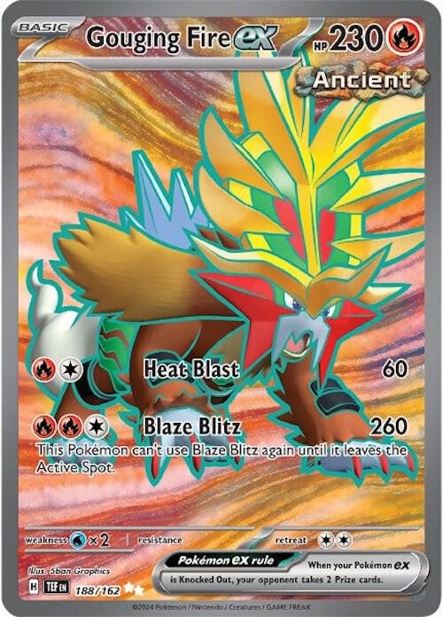 Gouging Fire ex 188/162 card from SV05: Temporal Forces