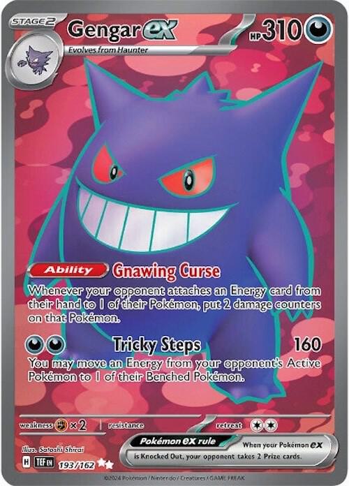 Gengar ex 193/162 card from SV05: Temporal Forces