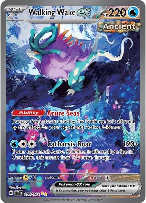 Walking Wake ex 205/162 card from SV05: Temporal Forces