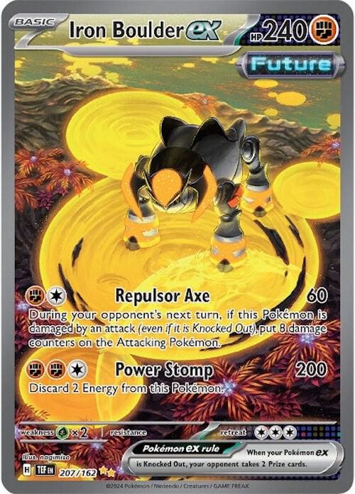 Iron Boulder ex 207/162 card from SV05: Temporal Forces